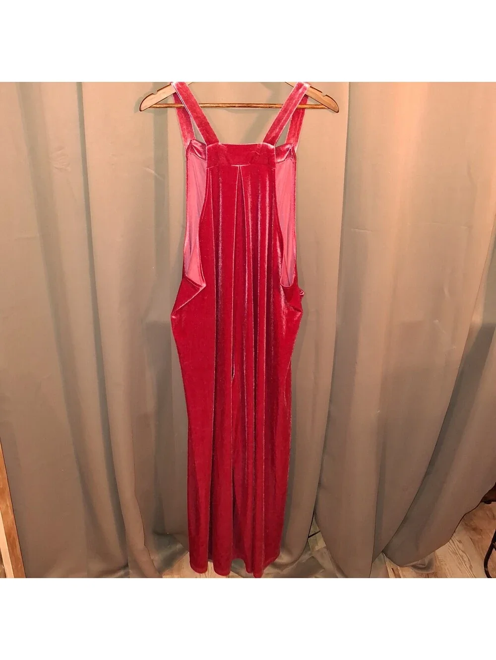Shein Curve 3XL Pink Velvet Overalls